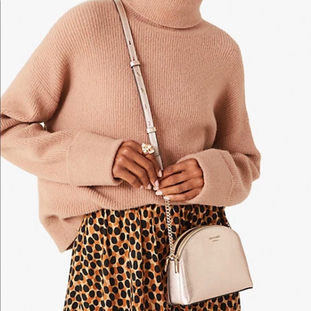 2 Piece Kate Spade Metallic Double Zip Crossbody & Flower Canvas Card holder